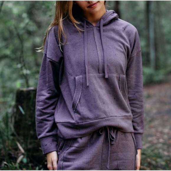 Free People Sweaters - Free People Movement Cozy Purple Eggplant Casual Athleisurewear Pullover Hoodie
